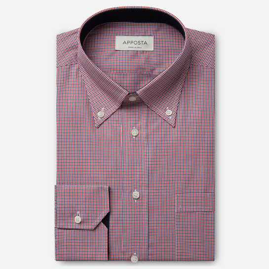 shirt 100% pure cotton zephyr  big checks  multi, collar style  button-down collar