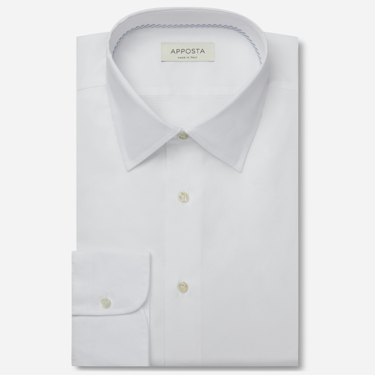 camisa blanca oxford con cuello italiano de algodón