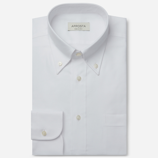 camicia bianca collo button down cotone oxford