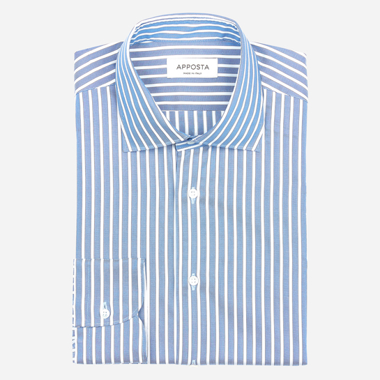 camicia righe blu cotone oxford