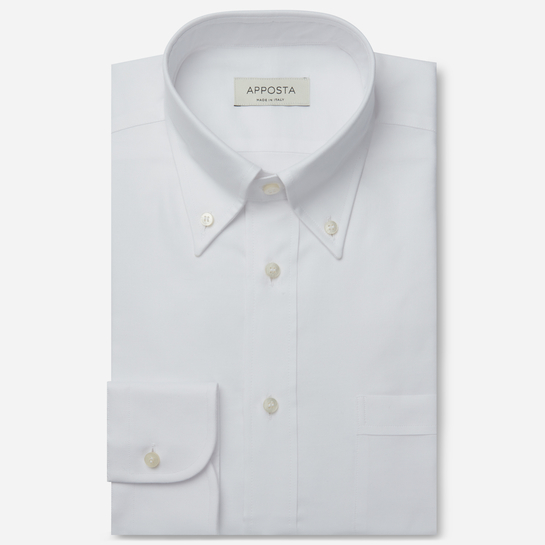 shirt 100% pure cotton poplin viroformula  solid  white, collar style  button-down collar