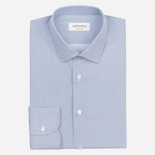 shirt 100% pure cotton poplin  polka dot designs  light blue, collar style  updated straight point collar