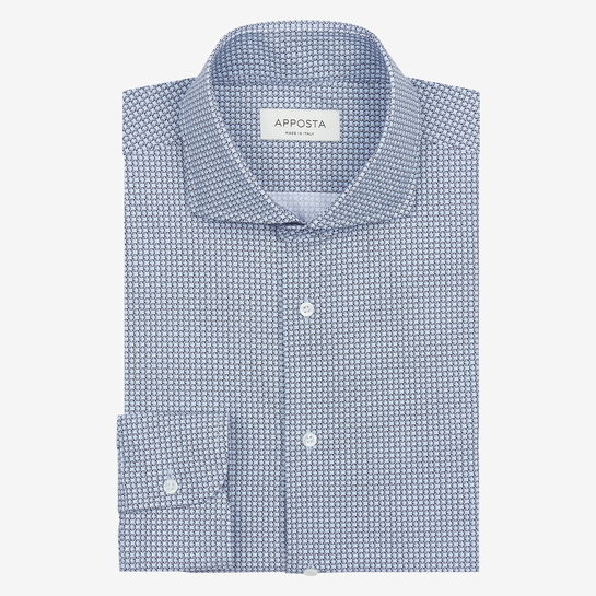 shirt lycra poplin double twisted sensitive  designs  light blue, collar style  lower spread collar