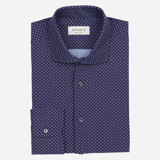 Blue Lycra Poplin Design Shirt