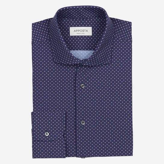camicia blu lycra popeline