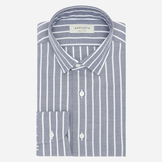camicia navy righe cotone