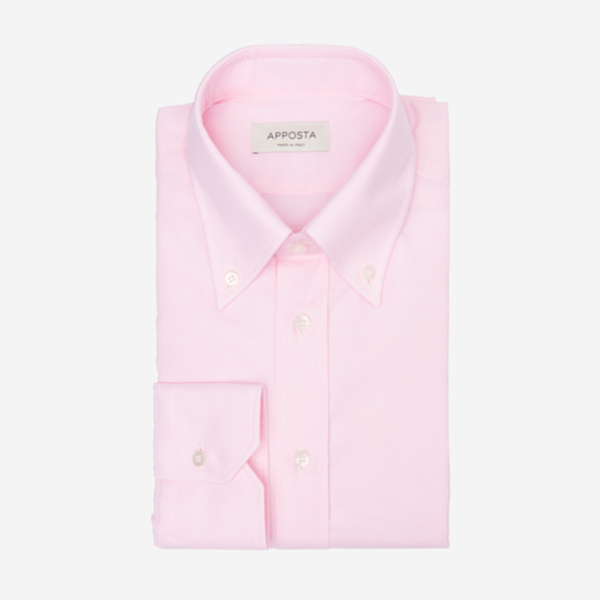 Camicia Oxford rosa in cotone da indossare fuori dal pantalone