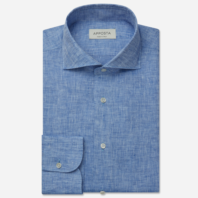 camicia lino azzurra