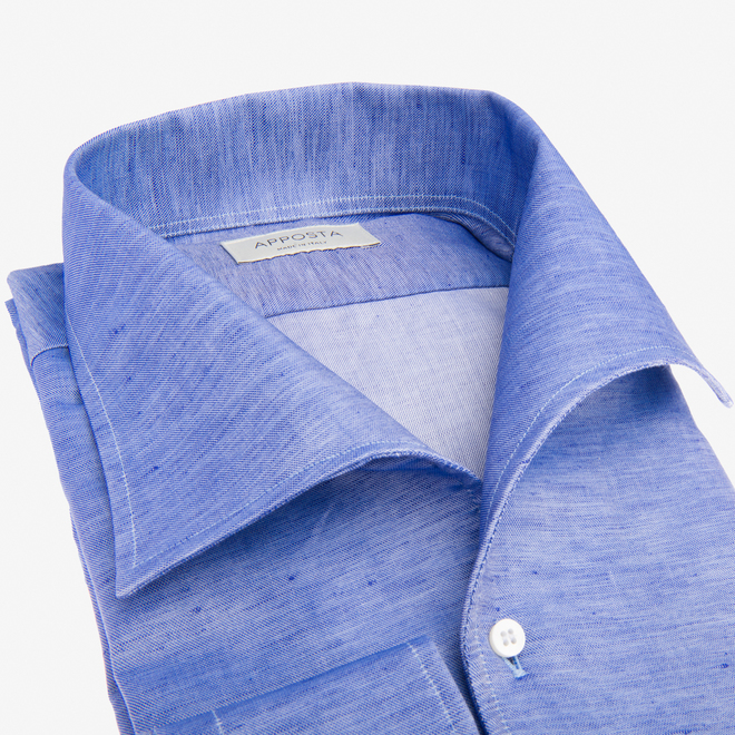 【Anyone more】Lira Collar Shirt One Piece One Piece Cooper Collar Shirt for Men's Long Pointed Button