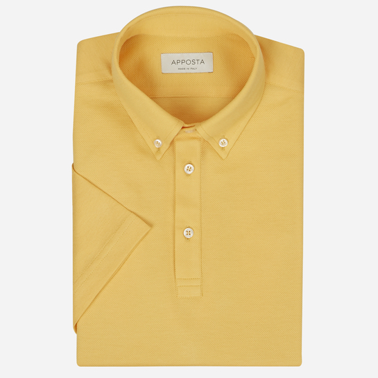 Yellow button down short sleeve Polo 