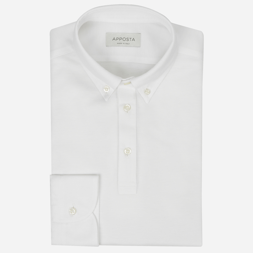 Shirt  solid  white linen plain, collar style  updated straight point collar