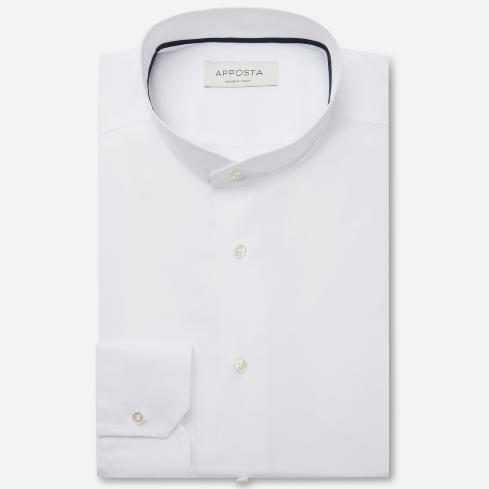 Hemd  einfarbig  weiß coolmax baumwolle twill, kragenform  angeschrägter st günstig online kaufen