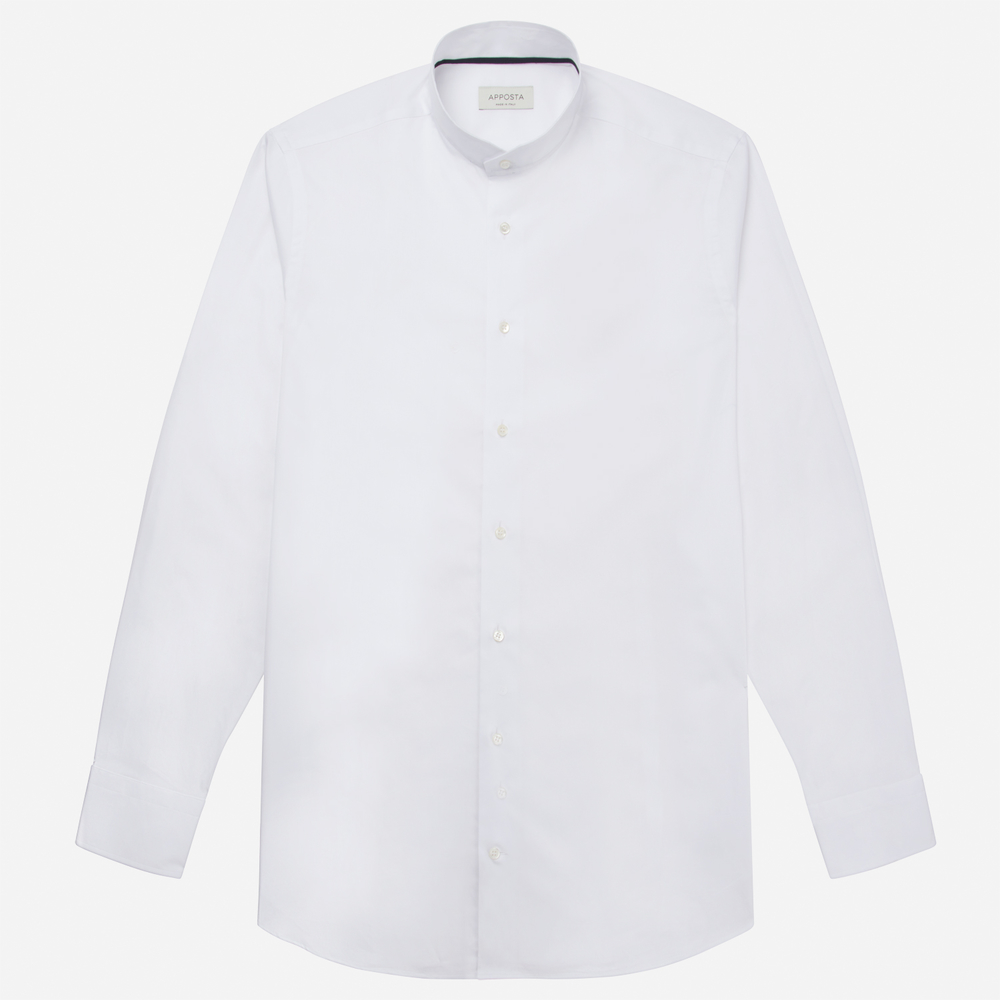 Hemd  einfarbig  weiß coolmax baumwolle twill, kragenform  angeschrägter st günstig online kaufen