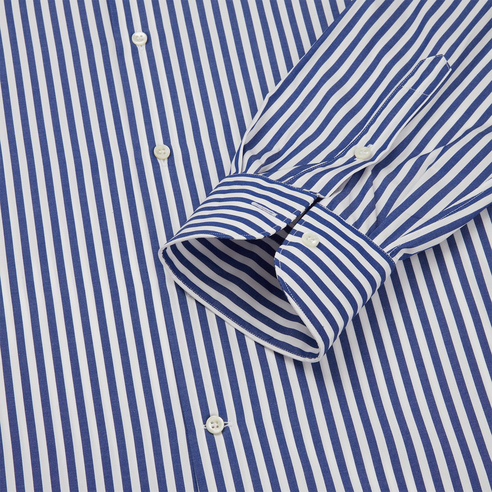 Camisa Regular Fit A Rayas Color Azul Marino - - 8831Z-59P