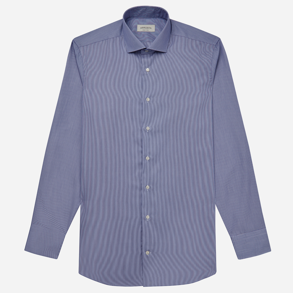 Hemd  gestreifter stoff  marineblau knitterfreie baumwolle twill doppelt ge günstig online kaufen