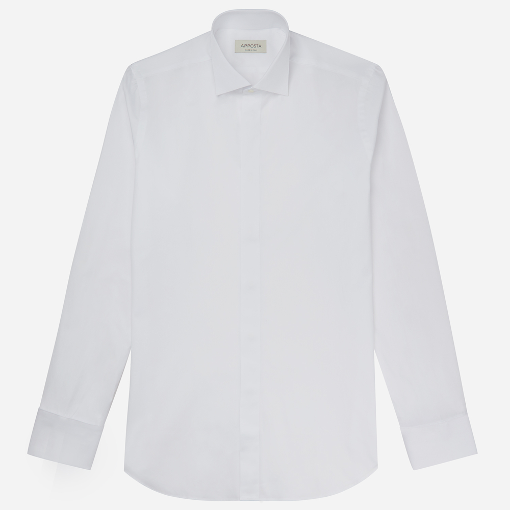Hemd  einfarbig  weiß baumwolle twill doppelt gezwirnt, kragenform  kläppch günstig online kaufen