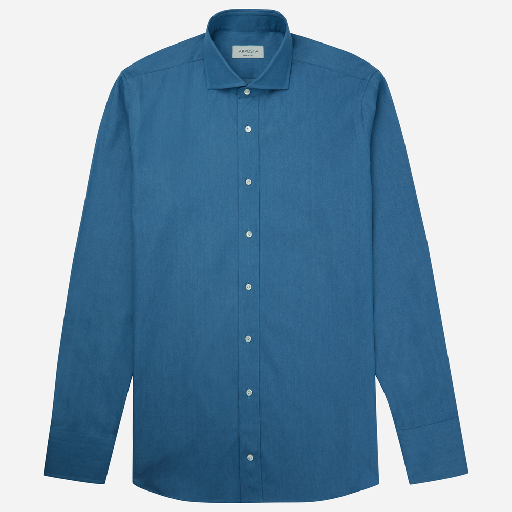 Hemd  einfarbig  hellblau baumwolle denim, kragenform  niedriger spreizkrag günstig online kaufen