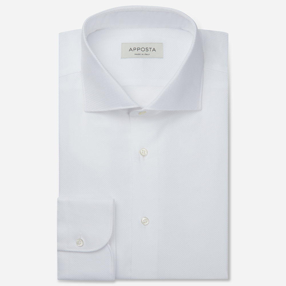 Shirt  designs  white 100% pure cotton textured double twisted, collar style  lower spread collar