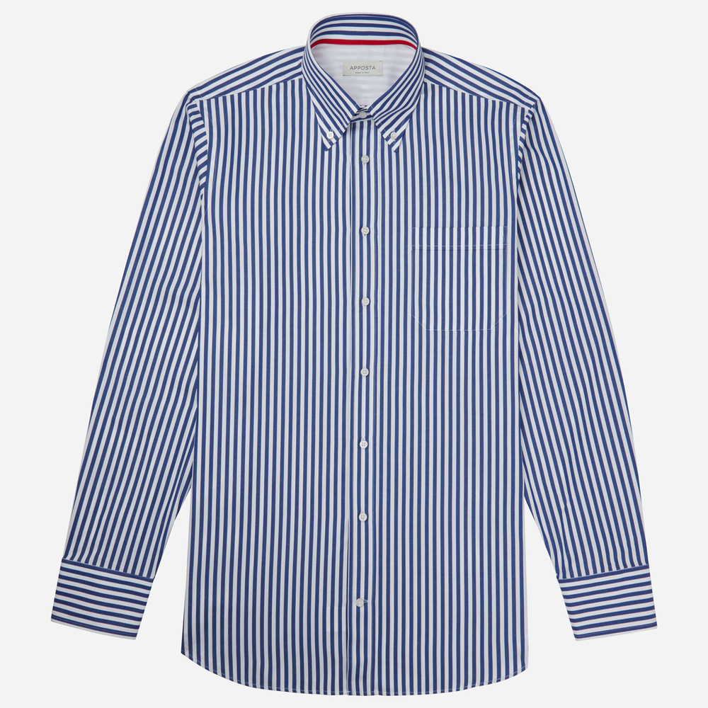 Hemd  streifen  marineblau baumwolle leinwandbindung, kragenform  button-do günstig online kaufen