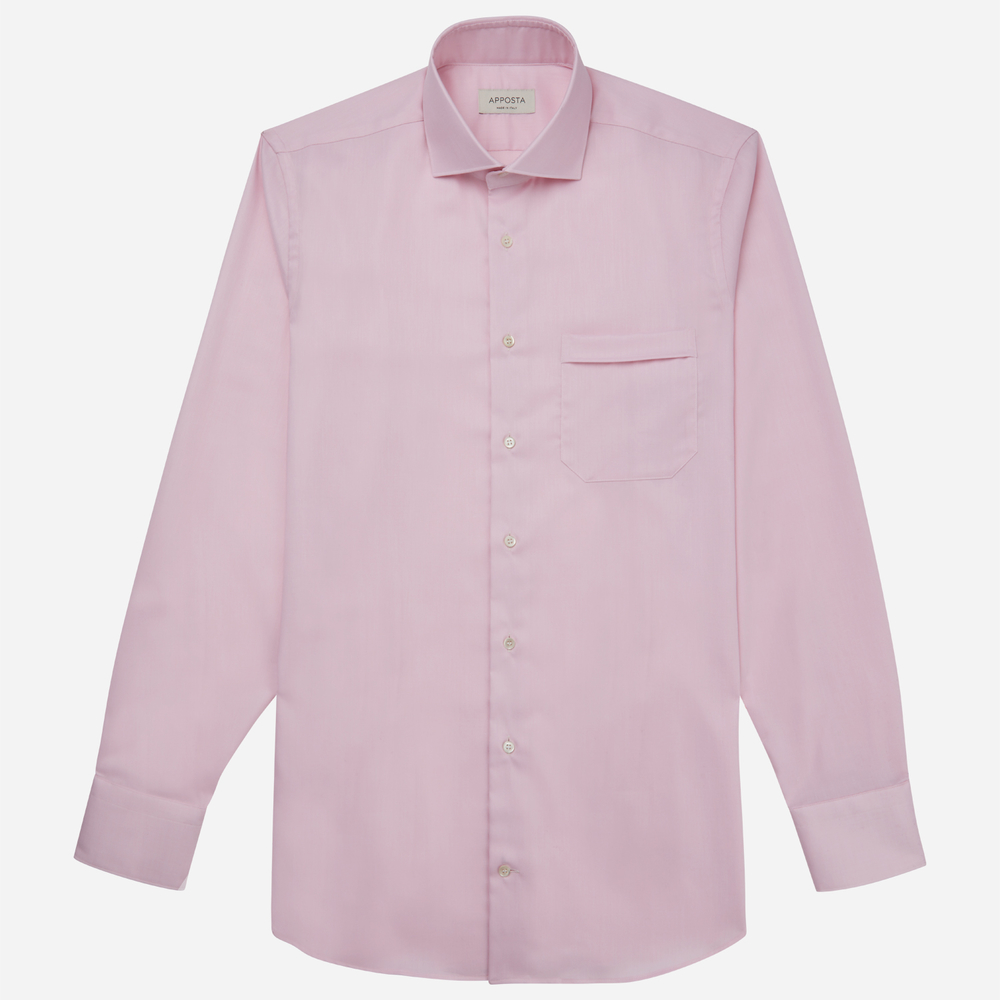 Hemd  einfarbig  rosa bügelleichte baumwolle twill, kragenform  spreizkrage günstig online kaufen