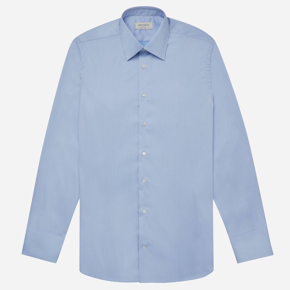 Hemd  einfarbig  hellblau bügelleichte baumwolle twill, kragenform  niedrig günstig online kaufen