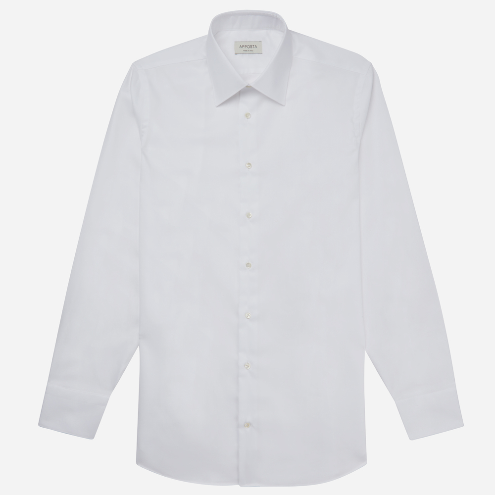 Hemd  einfarbig  weiß bügelleichte baumwolle twill, kragenform  niedriger s günstig online kaufen
