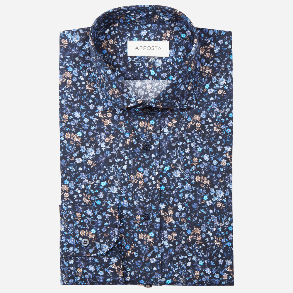Hemd  blumenmuster  multi baumwolle popeline, kragenform  modernisierter sp günstig online kaufen