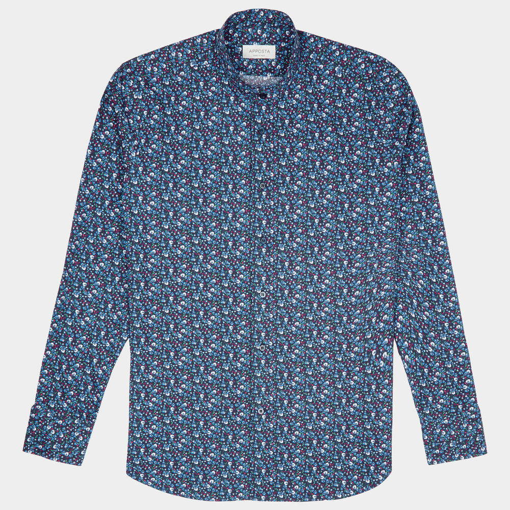 Hemd  blumenmuster  multi baumwolle popeline, kragenform  stehkragen günstig online kaufen