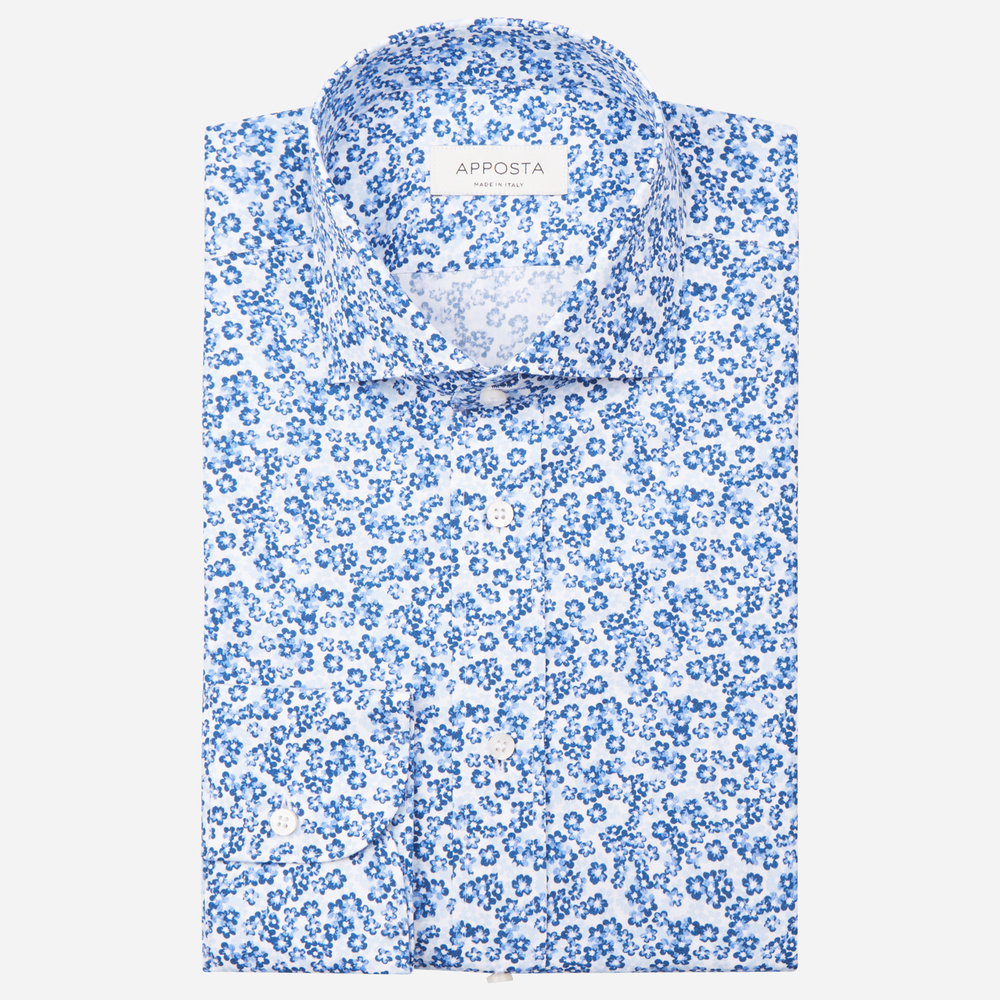 Hemd  blumenmuster  hellblau baumwolle popeline, kragenform  modernisierter günstig online kaufen
