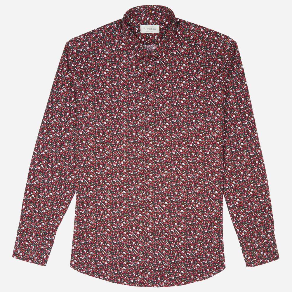 Hemd  blumenmuster  multi baumwolle popeline, kragenform  modernisierter sp günstig online kaufen