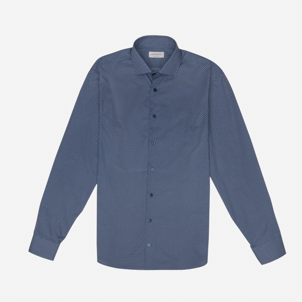 Hemd  gemusterte designs  marineblau baumwolle leinwandbindung, kragenform günstig online kaufen