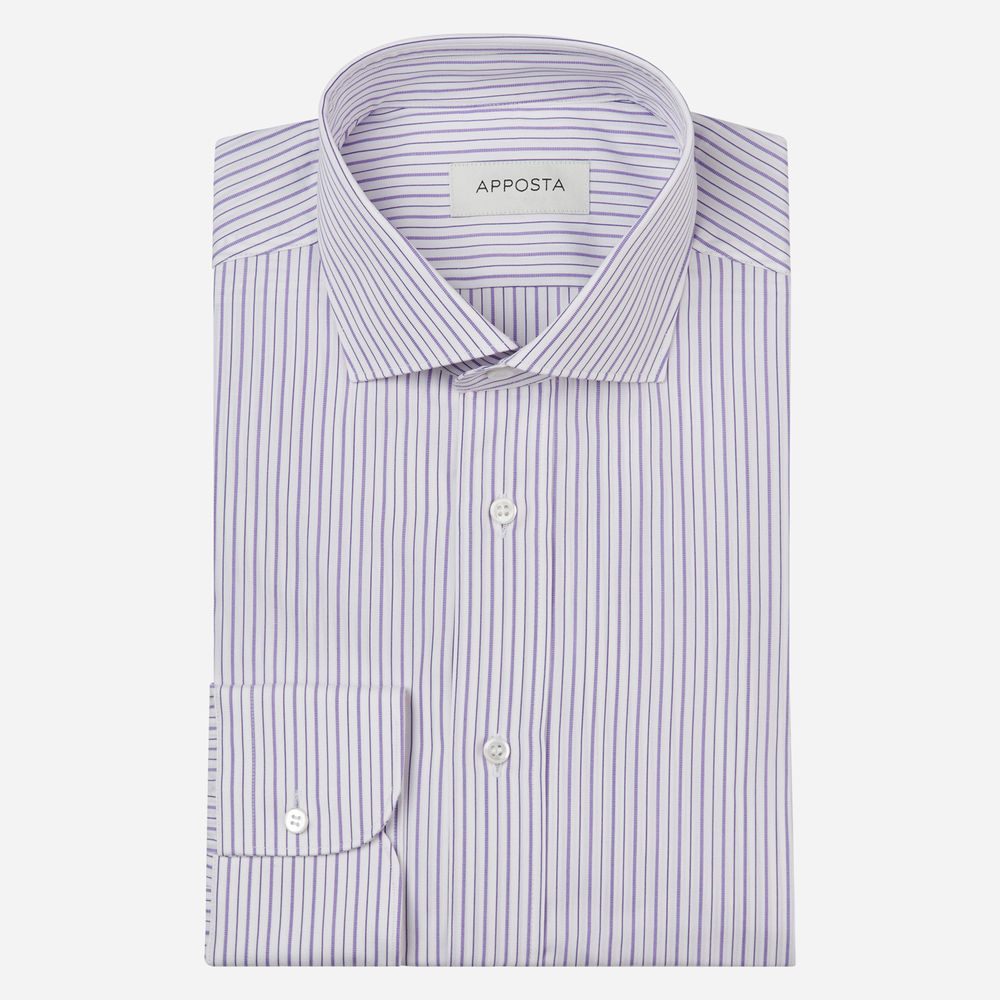 Hemd  streifen  violett baumwolle popeline, kragenform  modernisierter spre günstig online kaufen