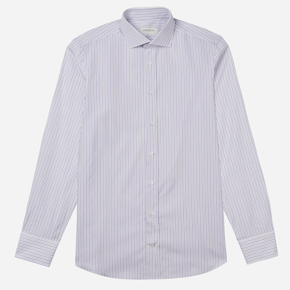 Hemd  streifen  violett baumwolle popeline, kragenform  modernisierter spre günstig online kaufen