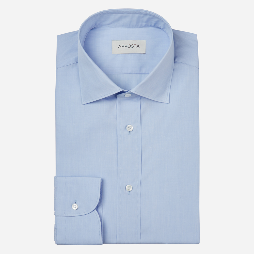 Hemd  einfarbig  hellblau baumwolle twill doppelt gezwirnt, kragenform  hal günstig online kaufen