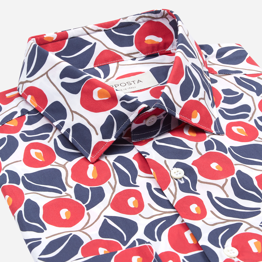 Hemd  blumenmuster  multi baumwolle popeline, kragenform  modernisierter sp günstig online kaufen