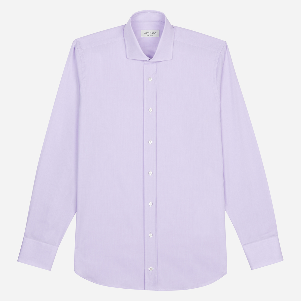 Hemd  einfarbig  violett baumwolle zefir, kragenform  modernisierter spreiz günstig online kaufen