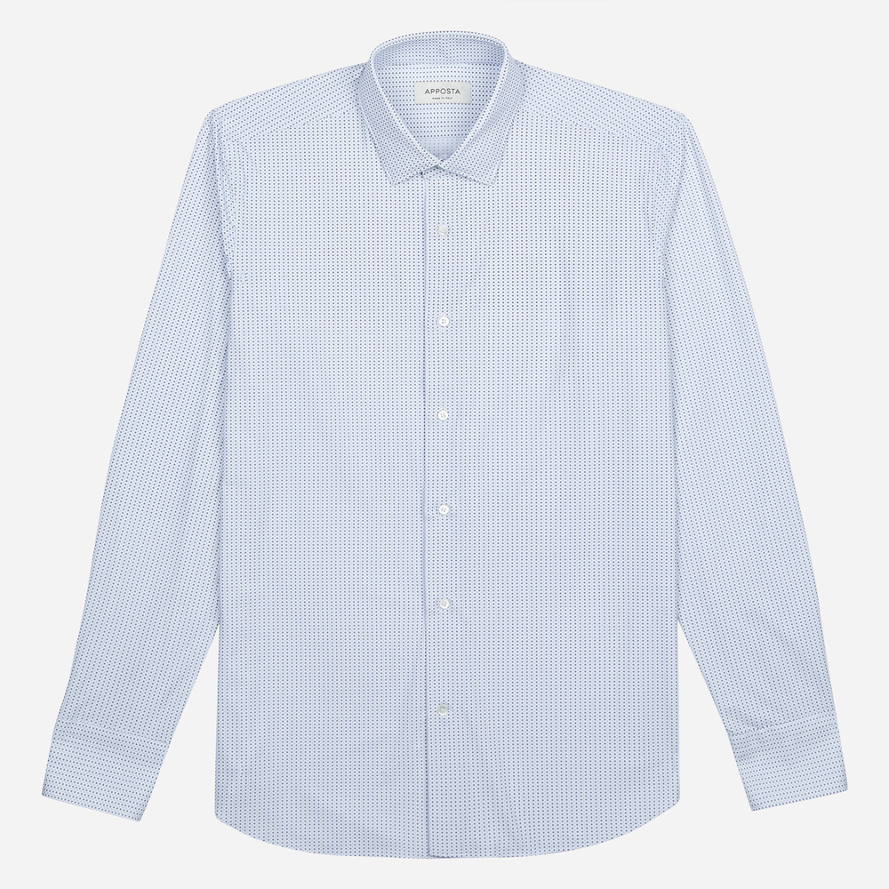 Hemd  strukturen  marineblau 4-way stretch popeline doppelt gezwirnt sensit günstig online kaufen