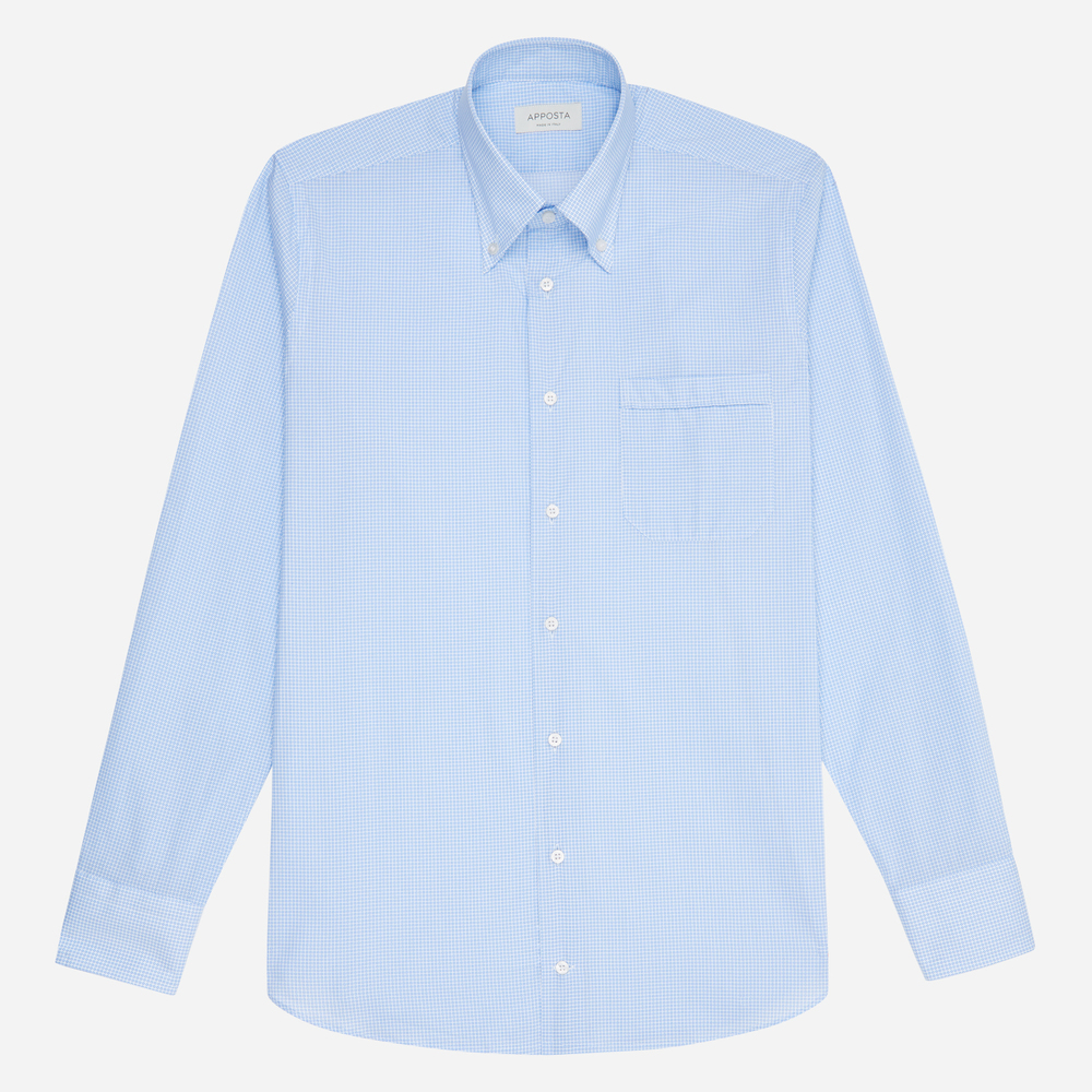 Hemd  gemusterte designs  hellblau baumwolle popeline, kragenform  button-d günstig online kaufen