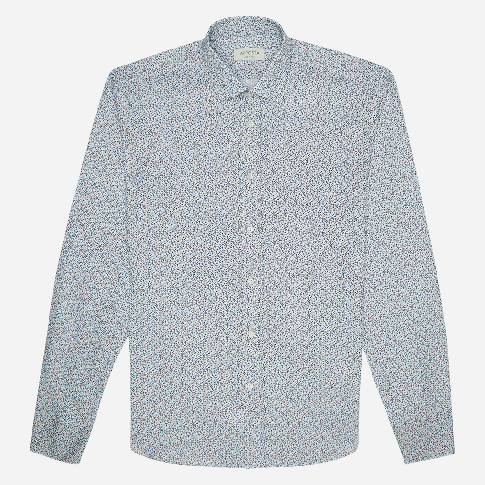 Hemd  blumenmuster  marineblau scheindreher doppelt gezwirnt, kragenform  m günstig online kaufen