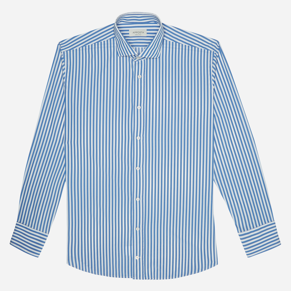 Hemd  streifen  hellblau 4-way stretch leinwandbindung, kragenform  moderni günstig online kaufen