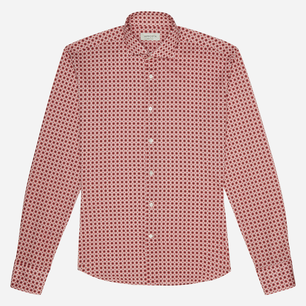 Hemd  punktmuster  rosa baumwolle jersey doppelt gezwirnt, kragenform  mode günstig online kaufen