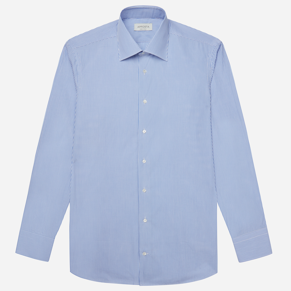Hemd  streifen  marineblau baumwoll-tencel popeline, kragenform  modernisie günstig online kaufen