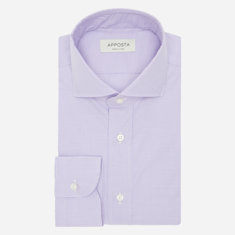 Hemd  klein kariert  violett bügelleichte baumwolle twill, kragenform  nied günstig online kaufen