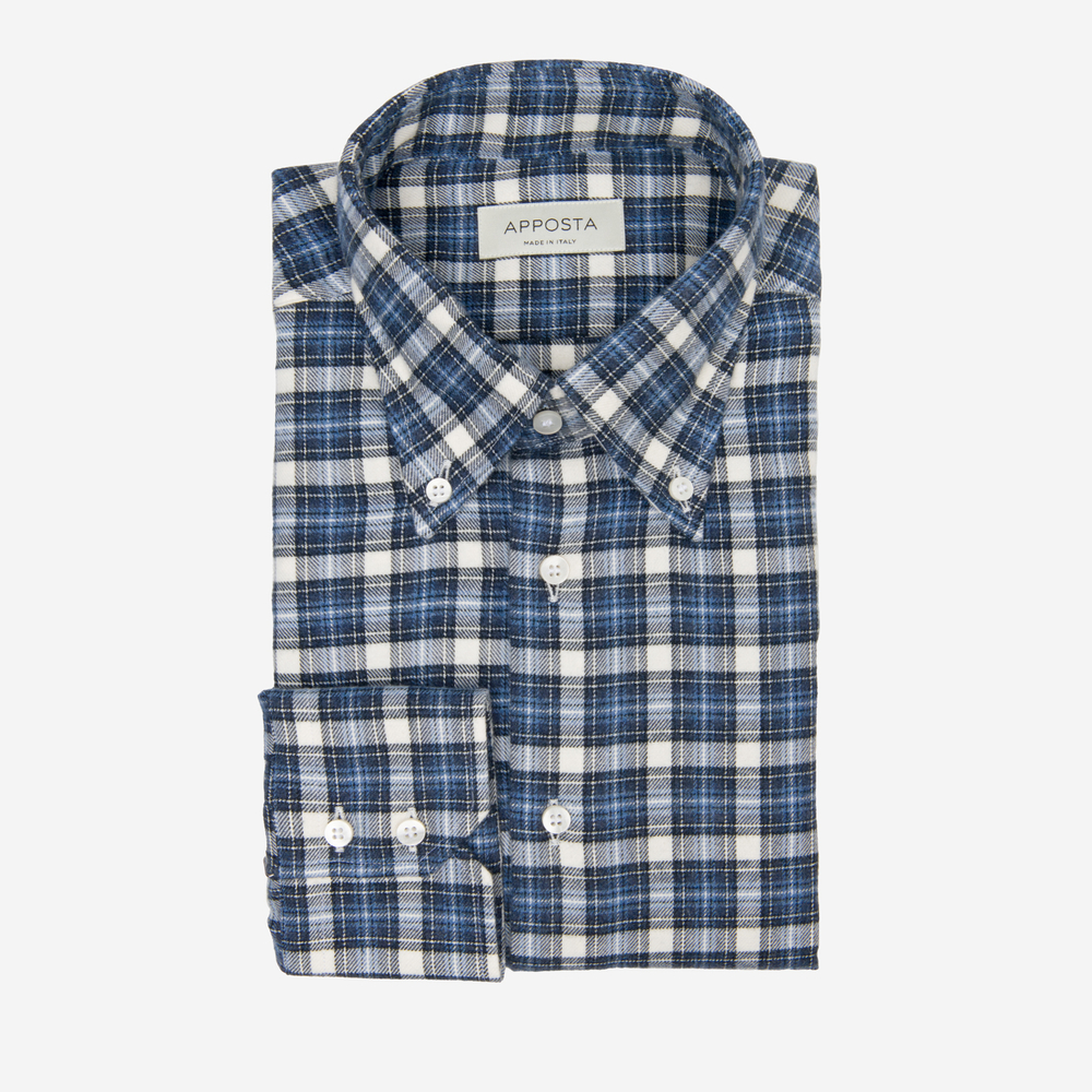 Hemd  groß kariert  multi flanell twill doppelt gezwirnt, kragenform  butto günstig online kaufen