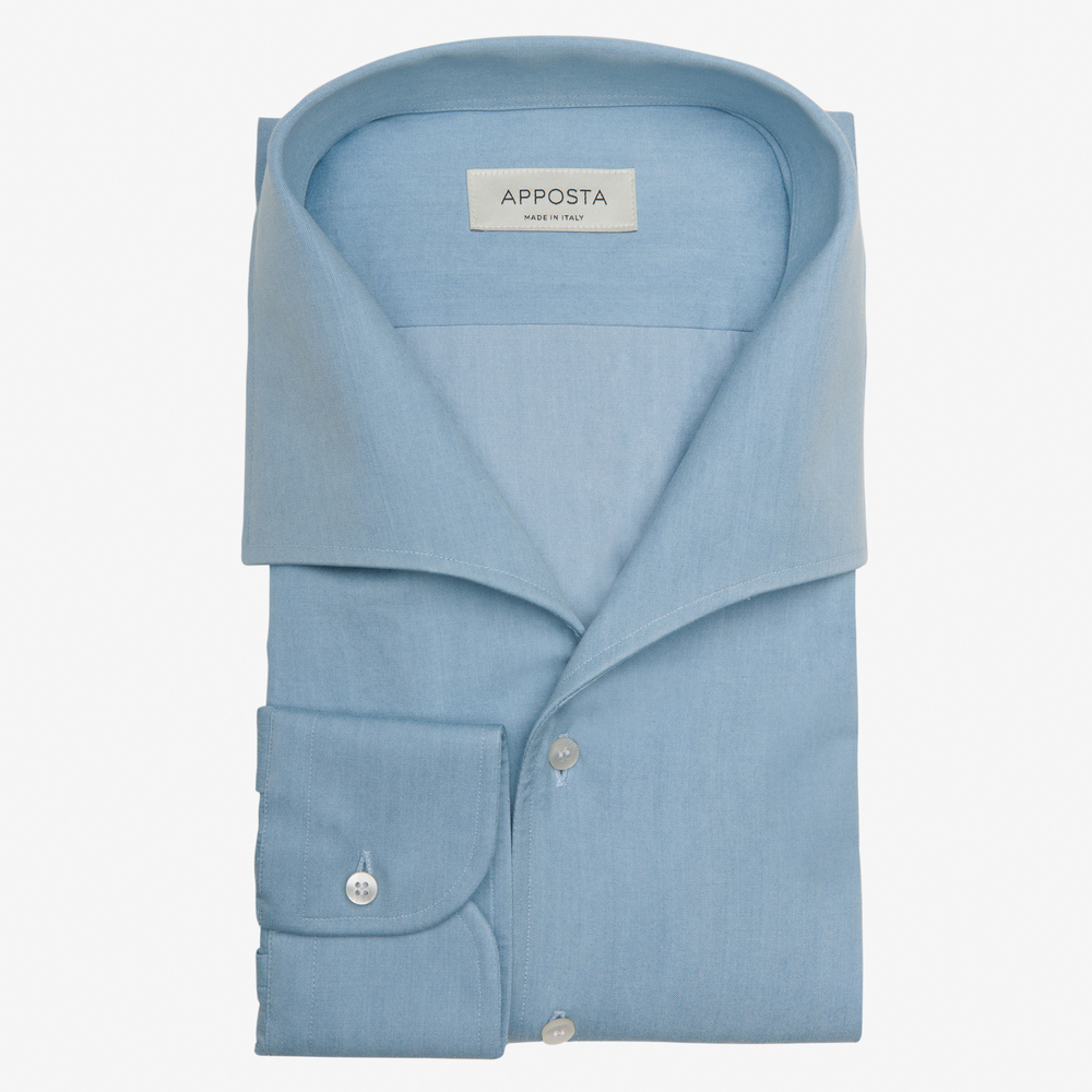 Hemd  einfarbig  hellblau baumwolle denim, kragenform  einteiliger kragen günstig online kaufen
