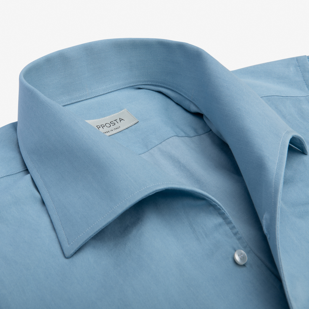 Hemd  einfarbig  hellblau baumwolle denim, kragenform  einteiliger kragen günstig online kaufen