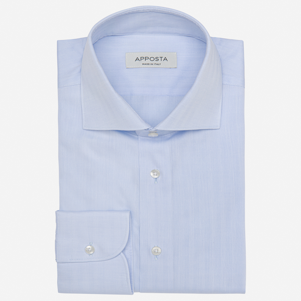 Hemd  einfarbig  hellblau baumwolle twill, kragenform  spreizkragen günstig online kaufen