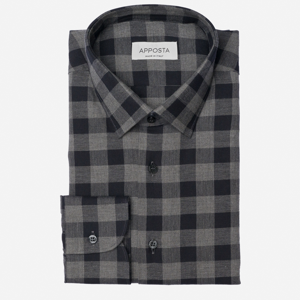 Hemd  groß kariert  multi flanell twill, kragenform  modernisierter spitzkr günstig online kaufen