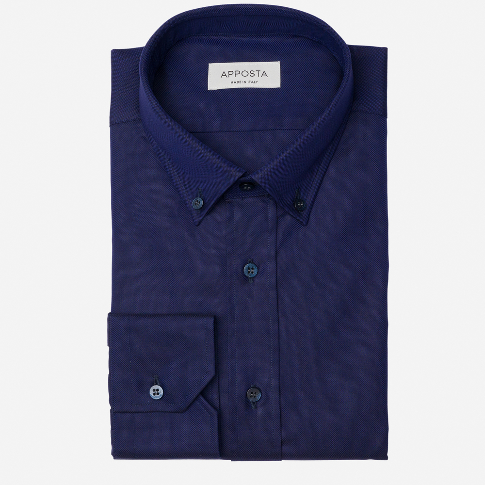 Hemd  einfarbig  marineblau baumwolle royal oxford doppelt gezwirnt giza 45 günstig online kaufen