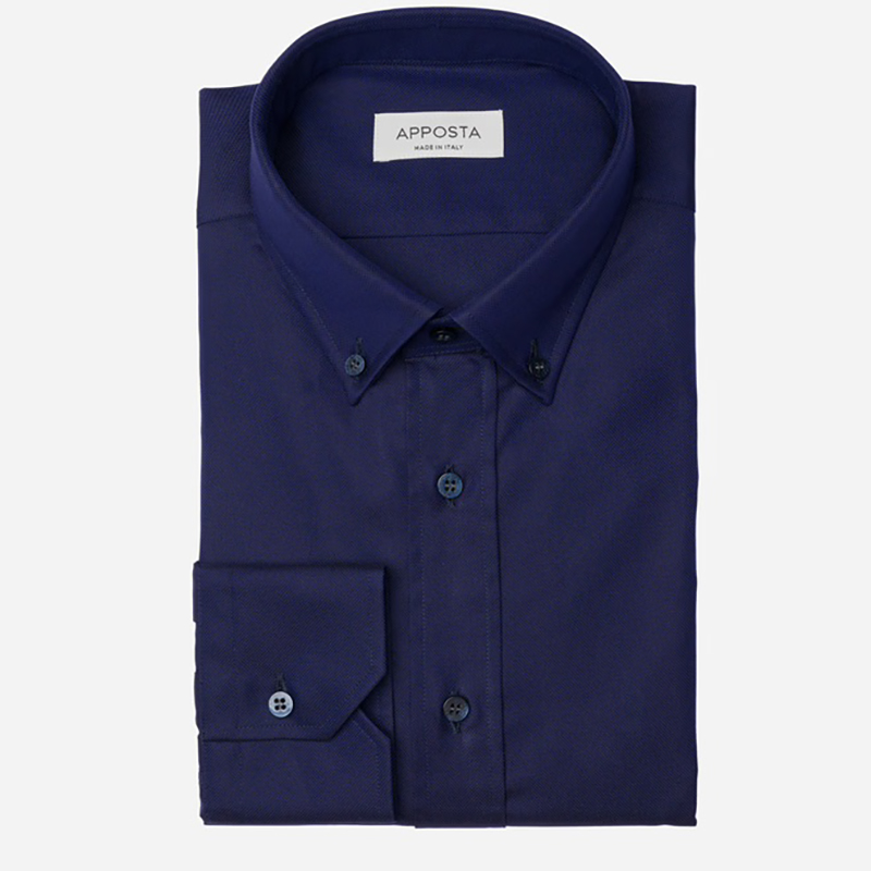 Allthemen Camicia Oxford Uomo - Slim Fit Business, Button-Down, Tinta Unita Con Risvolto Classico - Morbida E Traspirante